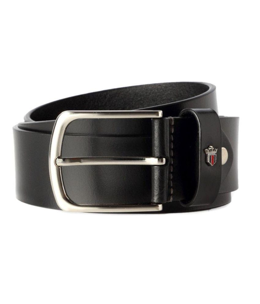 Louis Philippe Black Leather Belt for Men: Buy Online at Low Price in ...