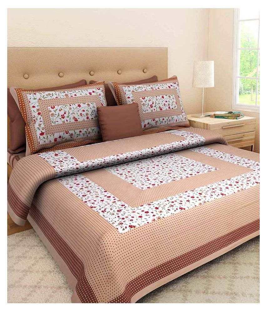     			Bombay Spreads Cotton 1 Bedsheet with 2 Pillow Covers ( x )