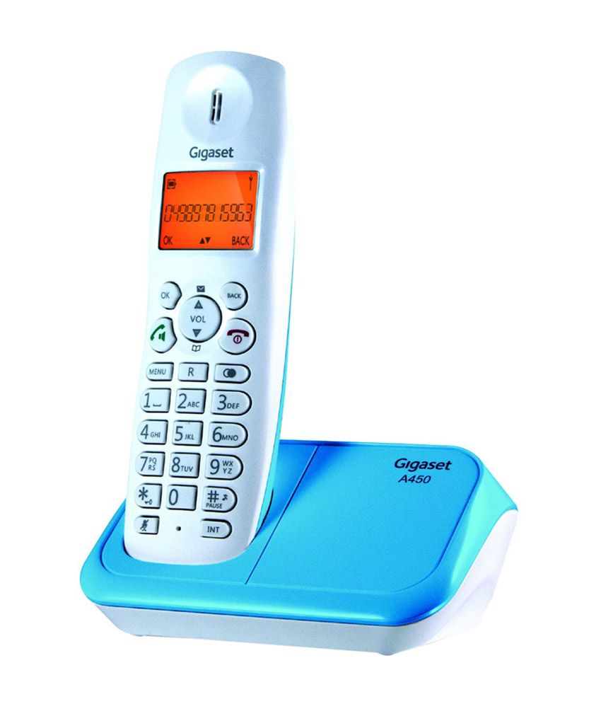     			Gigaset A450 Cordless Landline Phone ( White and Blue )