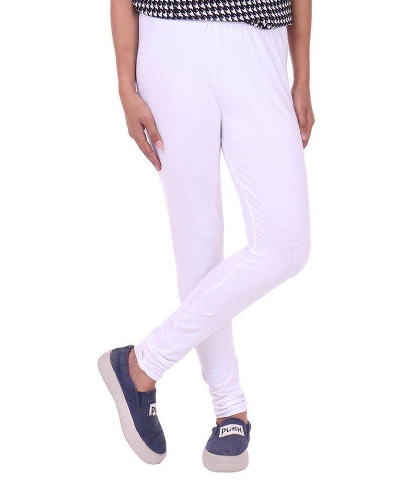 FashGlam Off White Cotton Ankle Length Leggings Price in India Buy