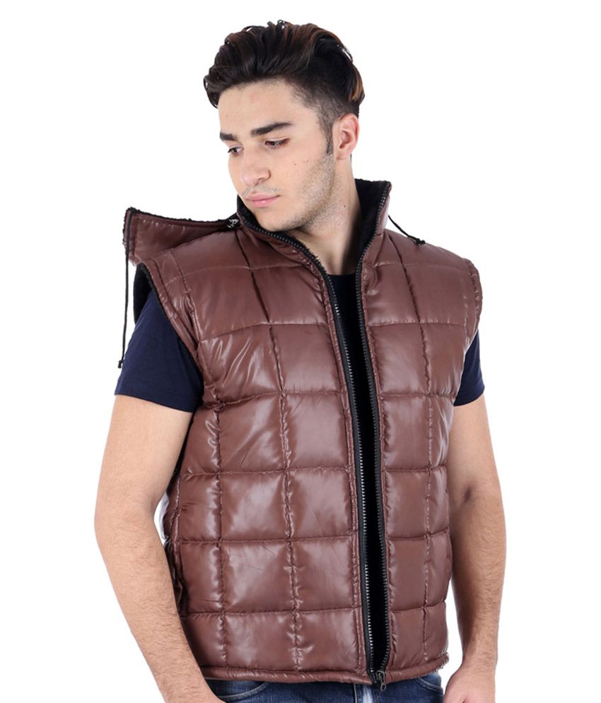 Hardy's Collection Brown Polyester Blend Quilted & Bomber Jacket - Buy ...