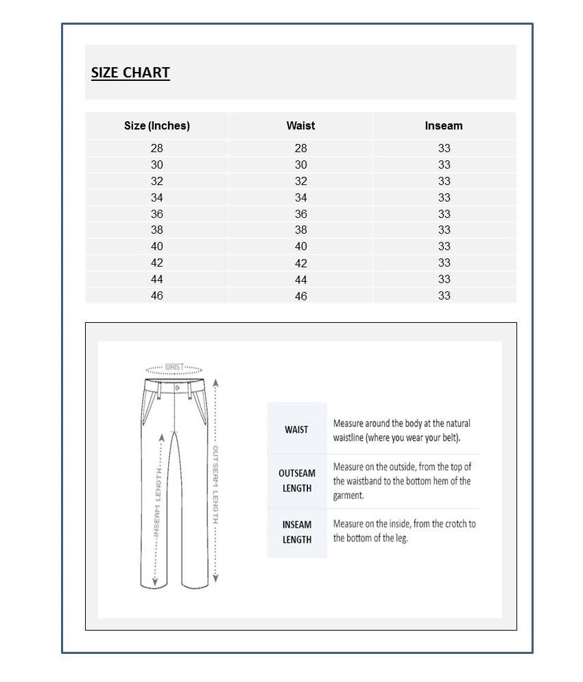van heusen men's size chart