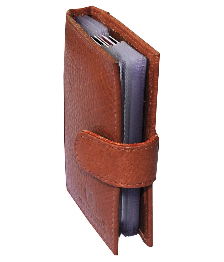 Wildmoda Brown Leather Card Holder for Men: Buy Online at Low Price in ...