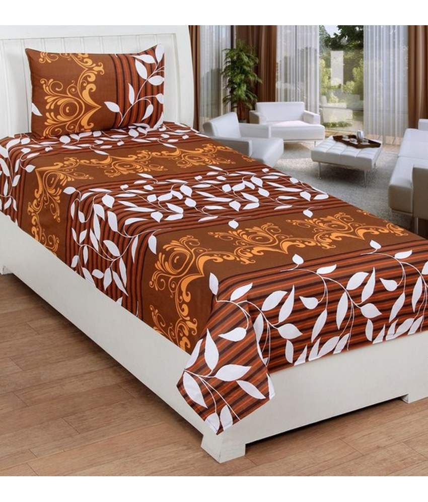 HomeZaara Single Cotton Floral Bed Sheet Buy HomeZaara Single Cotton