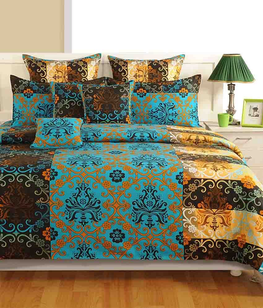 Swayam Single Cotton Ethnic Bed Sheet Buy Swayam Single Cotton Ethnic