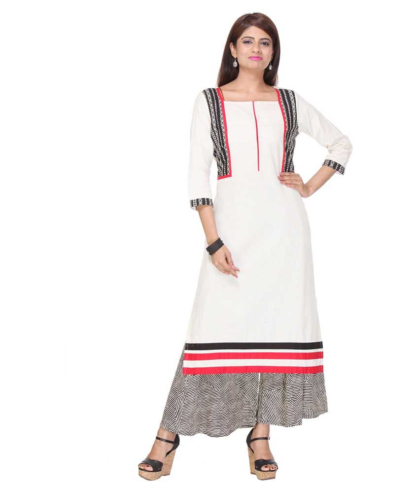 Varanga Cotton Kurti With Palazzo - Stitched Suit - Buy Varanga Cotton ...