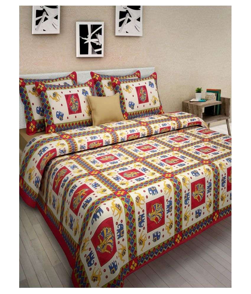     			UniqChoice King Cotton Traditional Bed Sheet