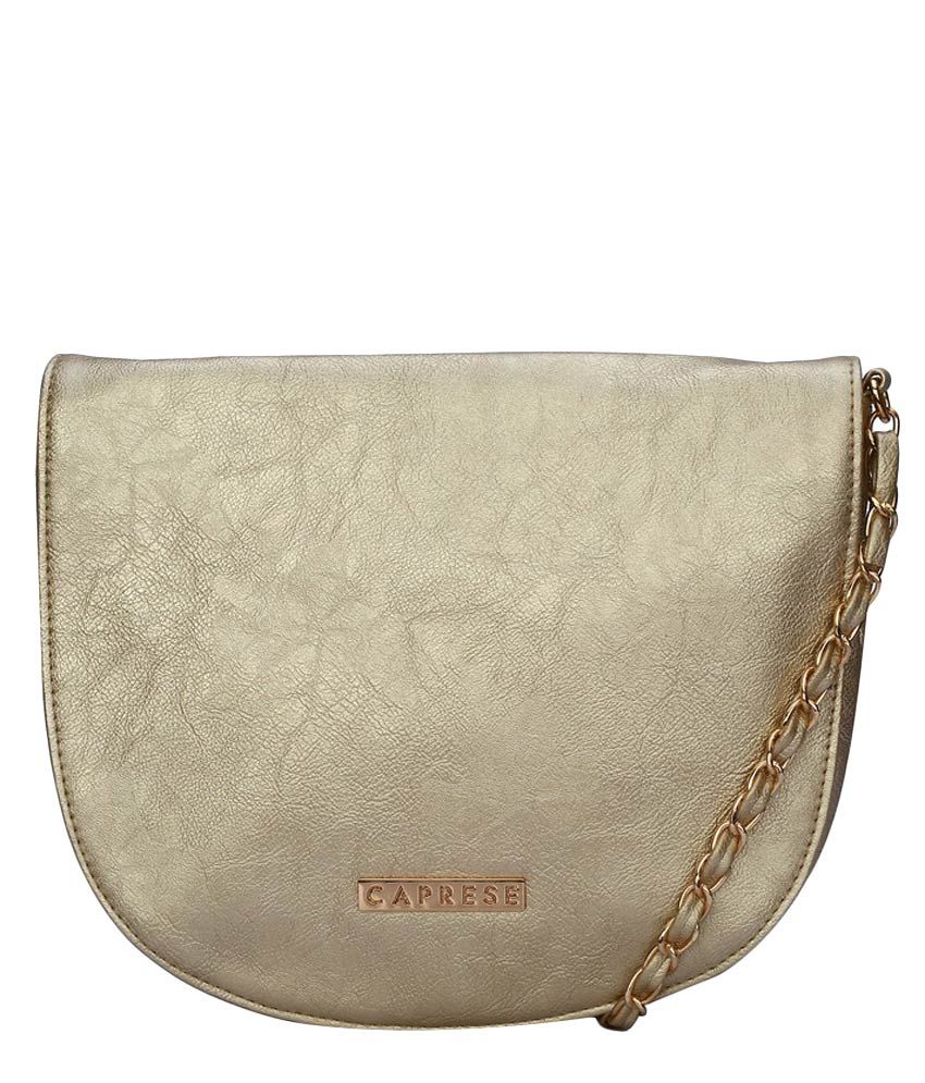 caprese golden handbag