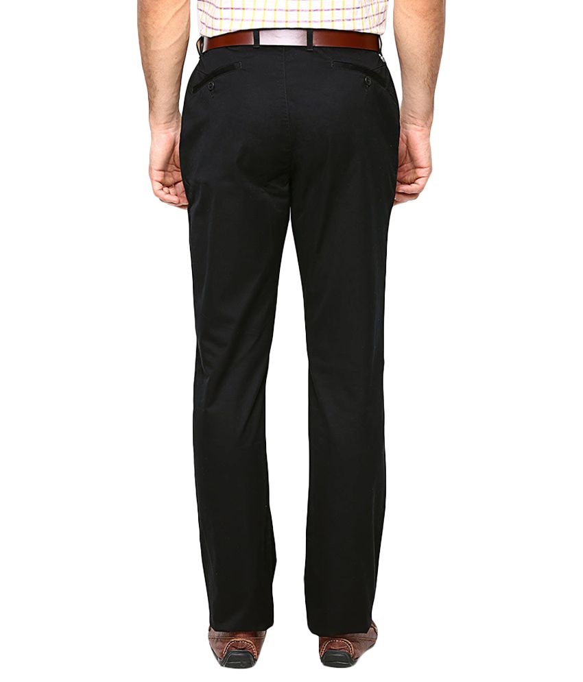 BLACKBERRYS Black Slim Fit Formal Trousers - Buy BLACKBERRYS Black Slim ...