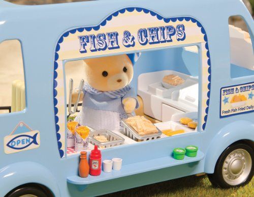 sylvanian families fish and chip van