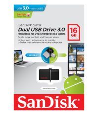 SanDisk Ultra Dual Drive Ultra 128GB USB 3.0 Utility Pendrive Black