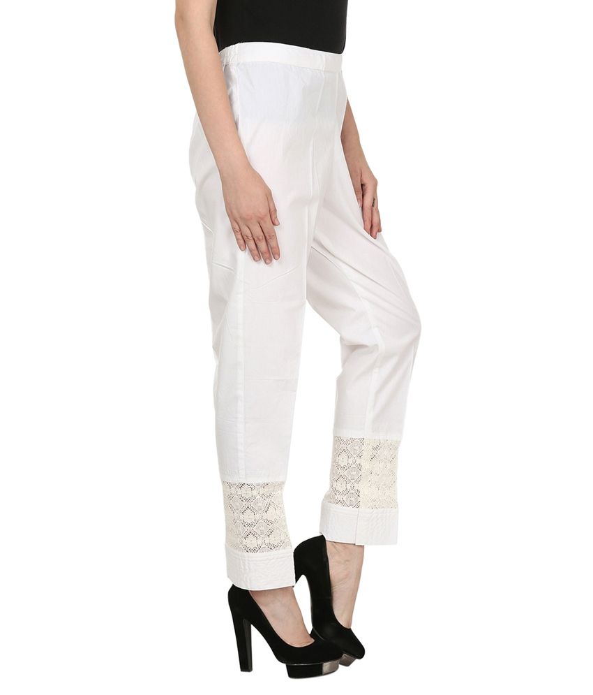 white casual pants