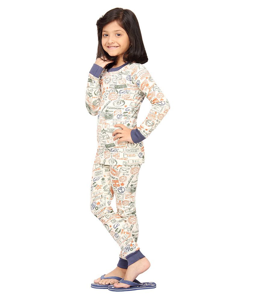 Nuteez Multicolour Cotton Nightsuit For Girls - Buy Nuteez Multicolour ...