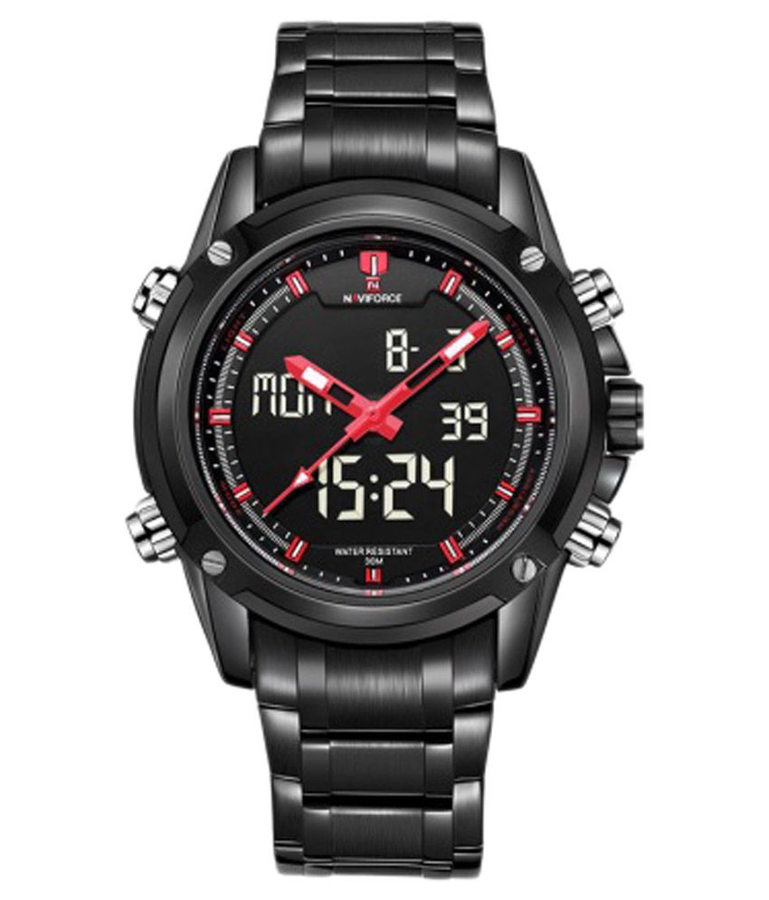 Naviforce Black Analog-Chronograph Watch - Buy Naviforce Black Analog ...