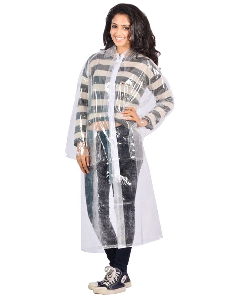 KeepSake White Nylon Long Raincoat Buy KeepSake White Nylon Long