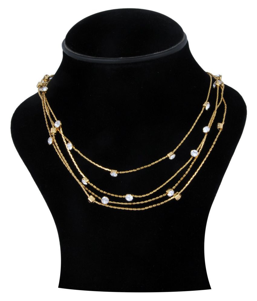 Trisha Jewels Golden Necklace - Buy Trisha Jewels Golden Necklace ...