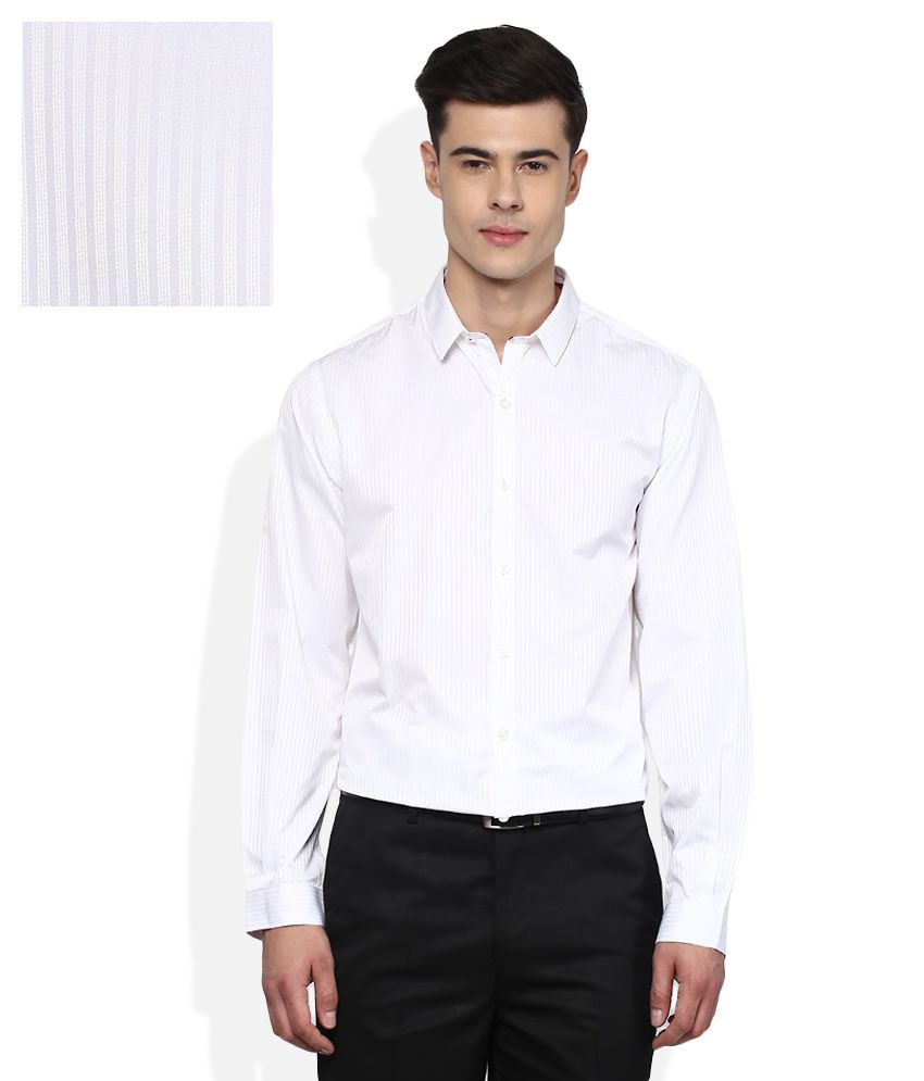 john players white formal shirt