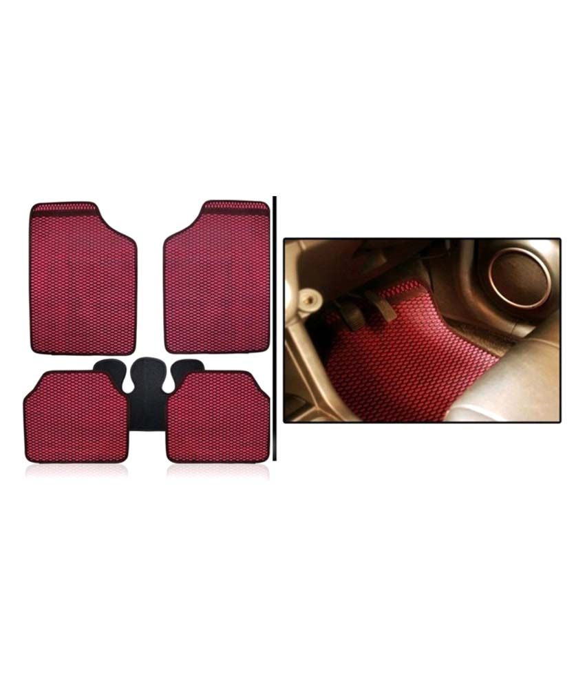 U E Red Rubber Car Floor Mat Set of 5 Buy U E Red Rubber Car Floor