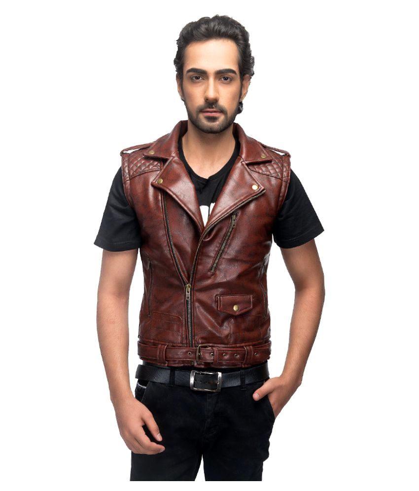 leather vest india