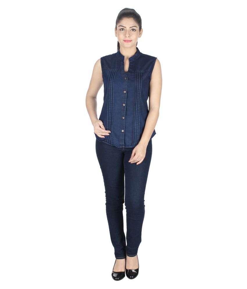 Buy Yasmin Creations Blue Denim Shirt Online At Best Prices In India 4556