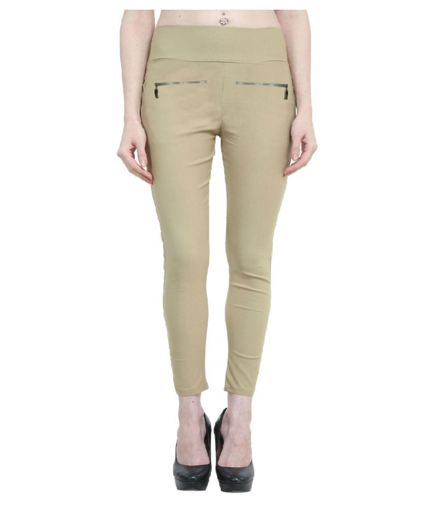 beige jeggings