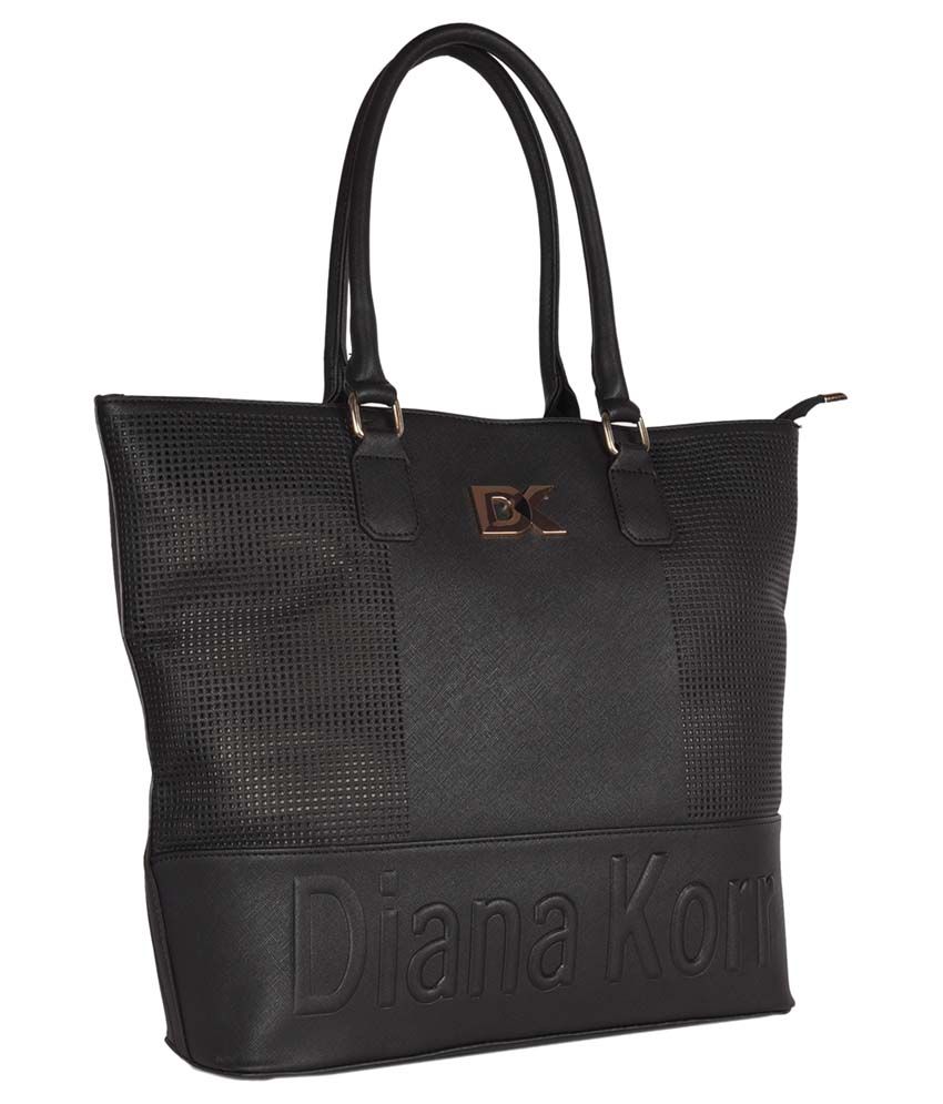 Diana Korr Black Faux Leather Shoulder Bag Buy Diana Korr Black Faux