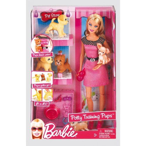 barbie potty training pups