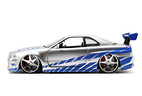 Fast & Furious - Brian''s Nissan Skyline GT-R (R34) 1:24 Scale (Silver ...
