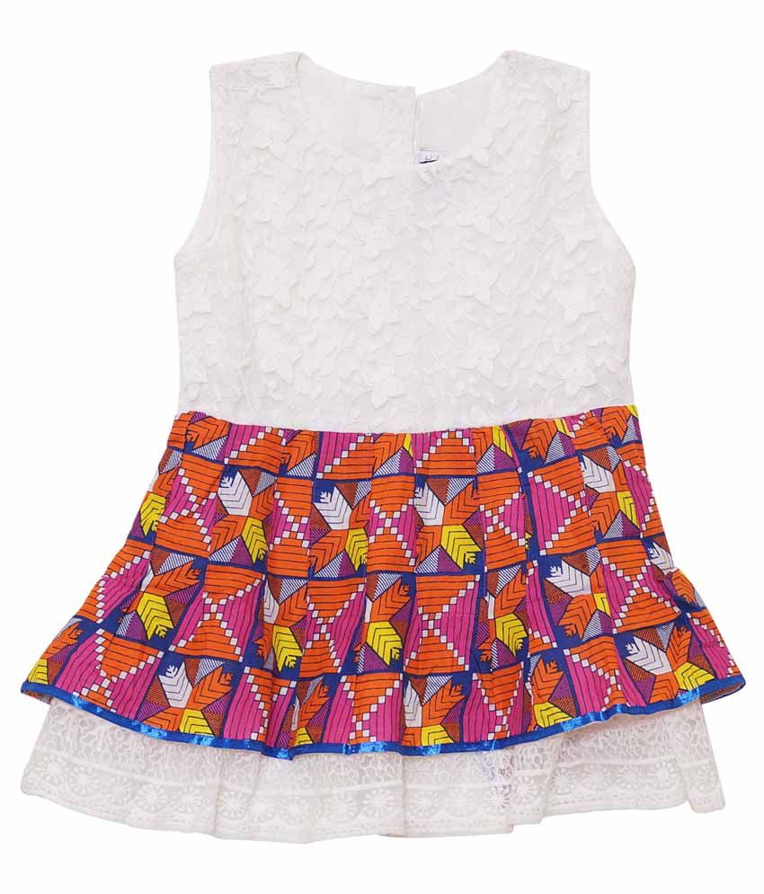 multi color long frock