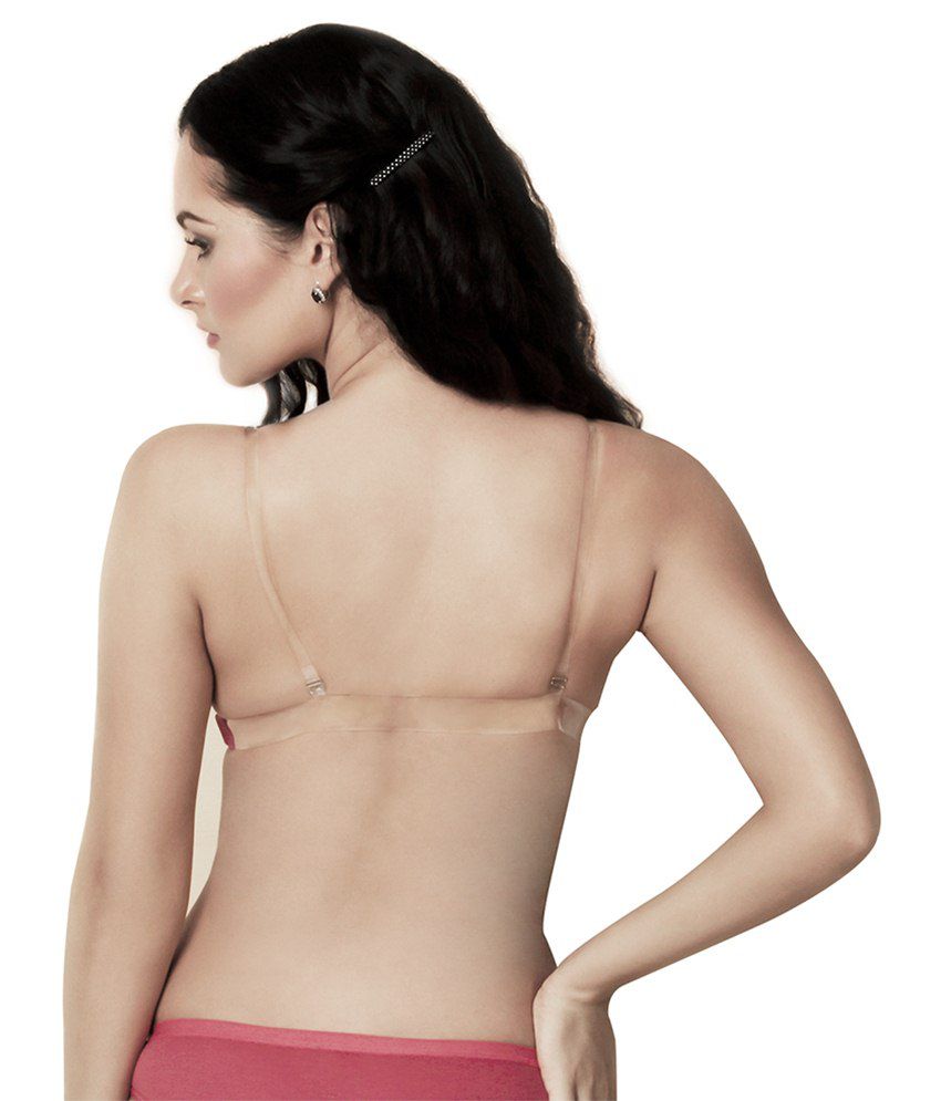 Buy Sona Women'S Backless Light Padded Bra With Transparent Back ...