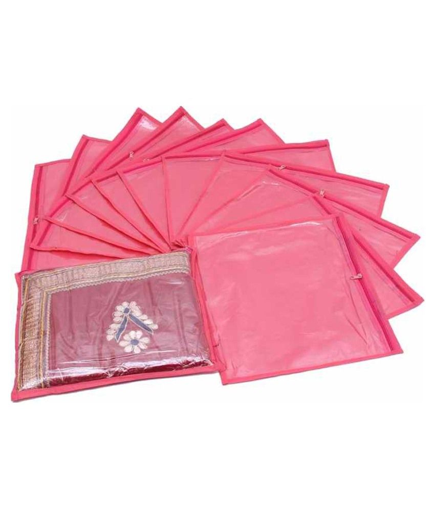     			Fashion Bizz Pink Saree Covers - 12 Pcs