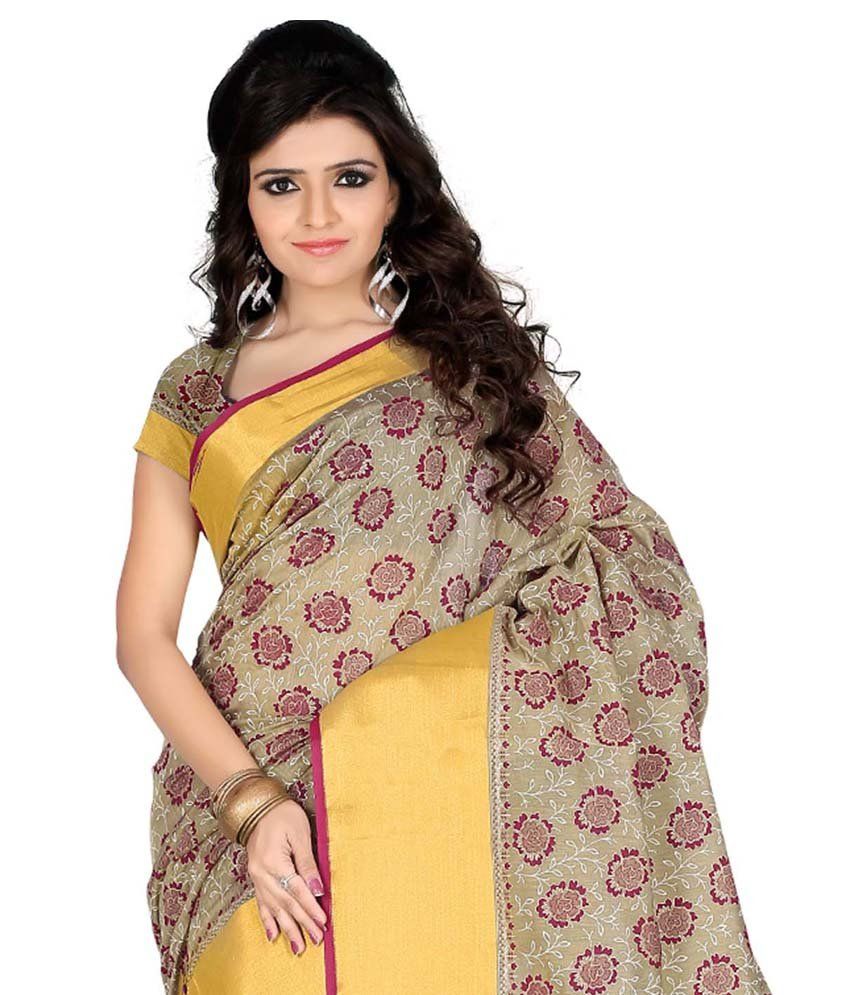 Roopkala Silks And Sarees Beige Cotton Saree Buy Roopkala Silks And