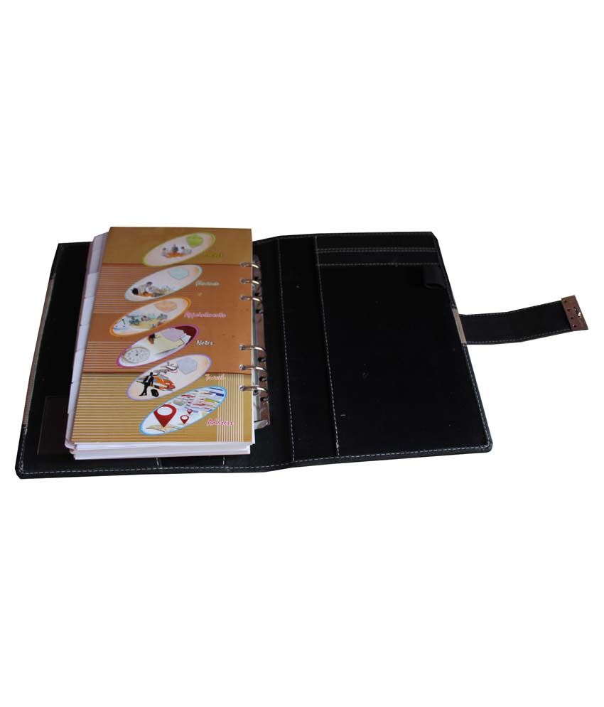 Renown Black Executive Leather Diary 2016 In Numeric Personal Lock