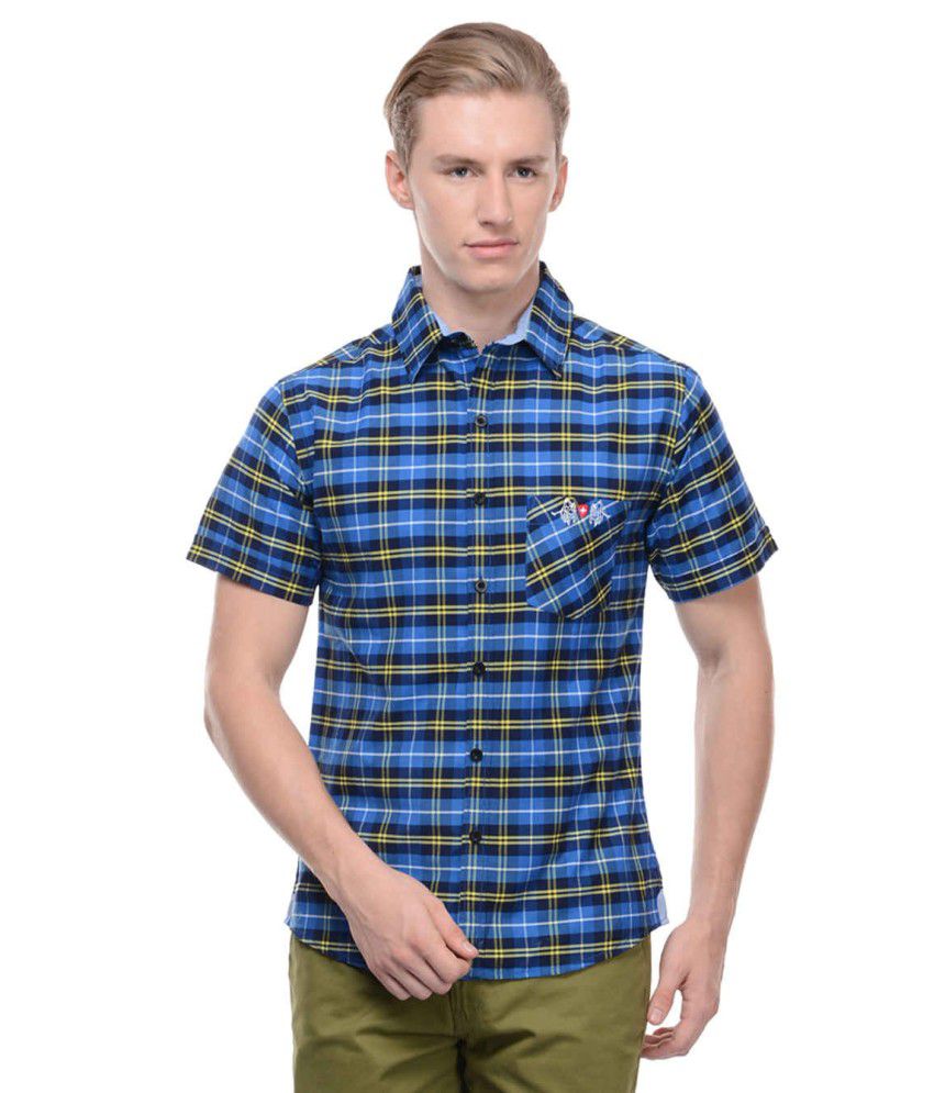 Swiss Polo Blue Polyester Shirt - Buy Swiss Polo Blue Polyester Shirt ...