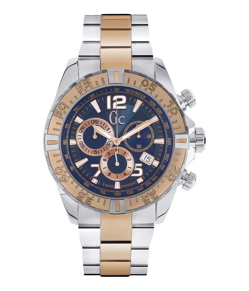 gc blue dial watch
