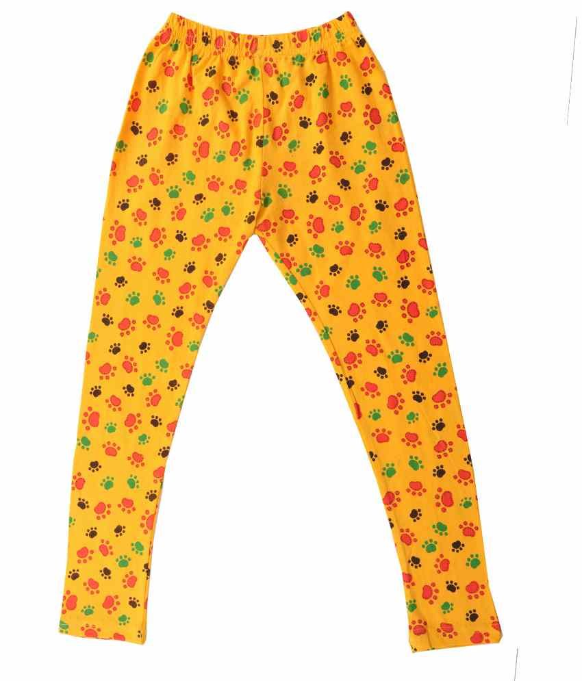 Earth Conscious Yellow Cotton Leggings For Girls Buy Earth Conscious