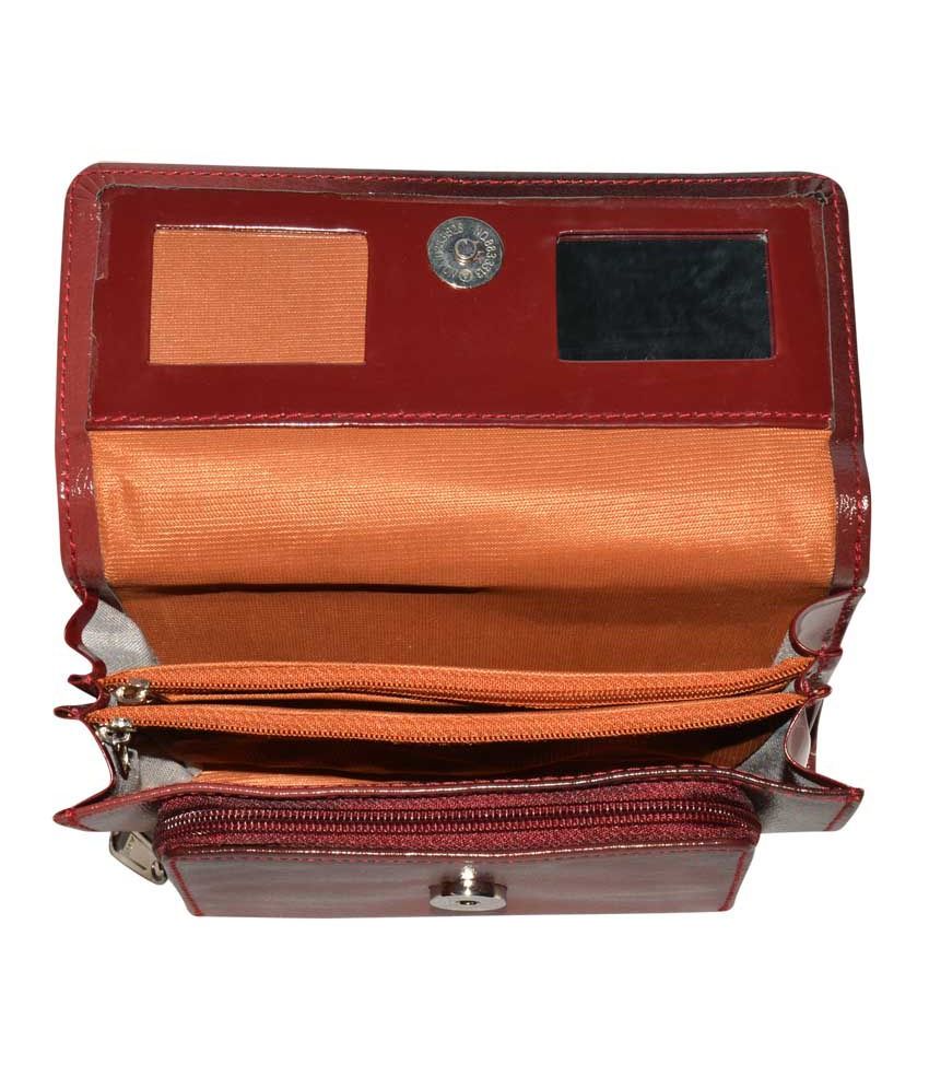 Bueva Red And Maroon Hand Bag And Wallet - Pack Of 2 - Buy Bueva Red ...