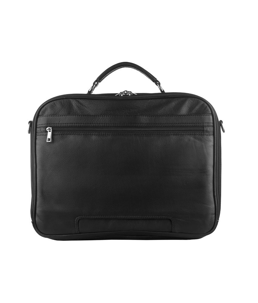 womens black leather computer bag