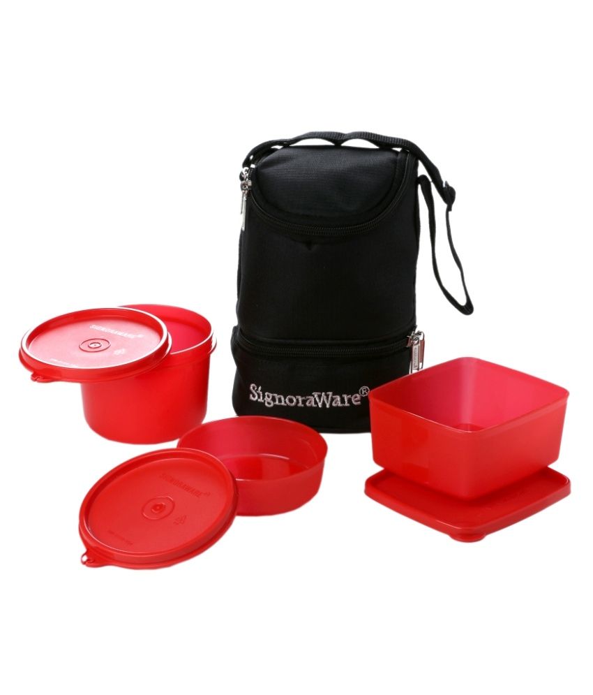 Signoraware Red Trio Lunch Box: Buy Online at Best Price in India ...