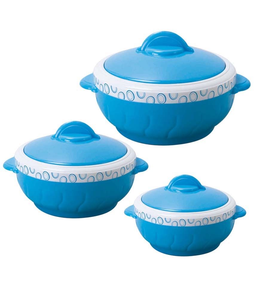 Bluplast Aura 3 Pcs Casserole Set (0.5 L, 1.0L & 1.5L): Buy Online at ...