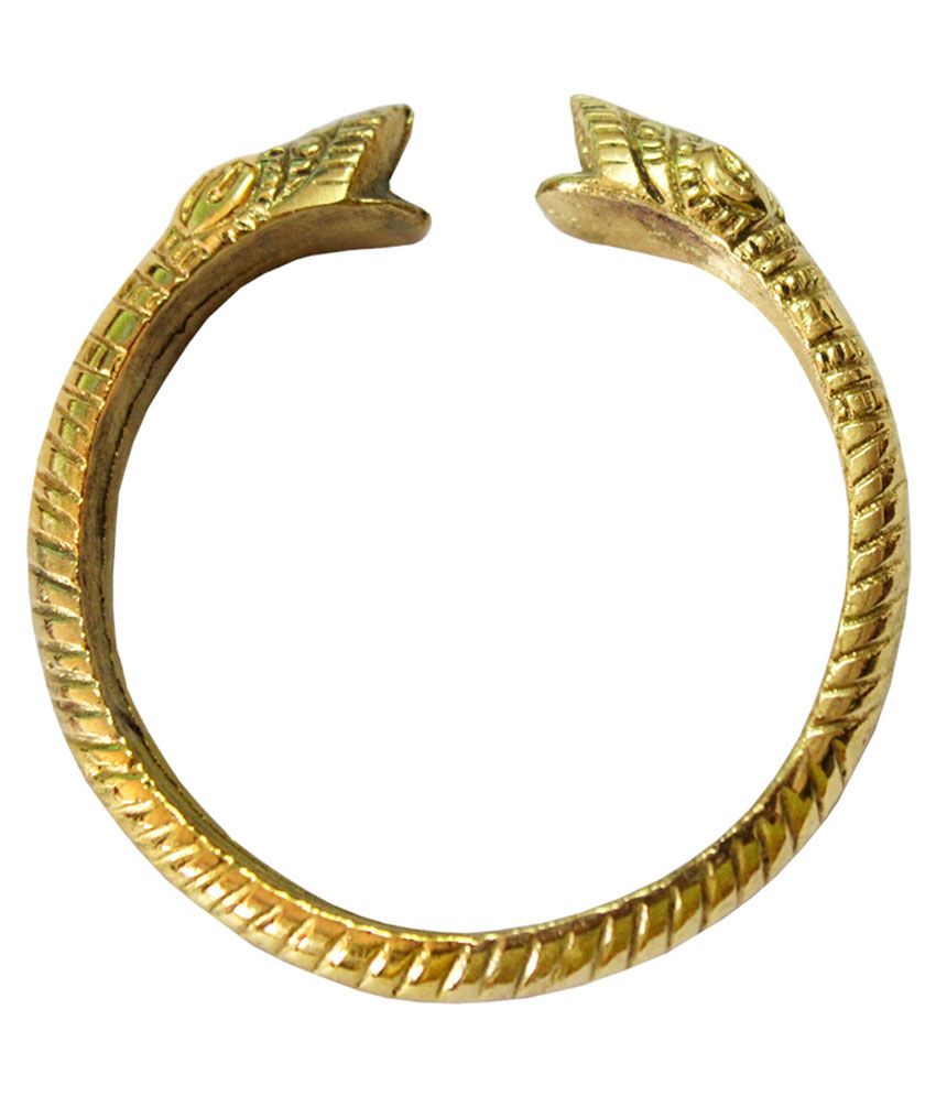 Men Jewels Punjabi Pure Sikh ( Ajgar- Snake Mouth ) Brass Kada: Buy ...