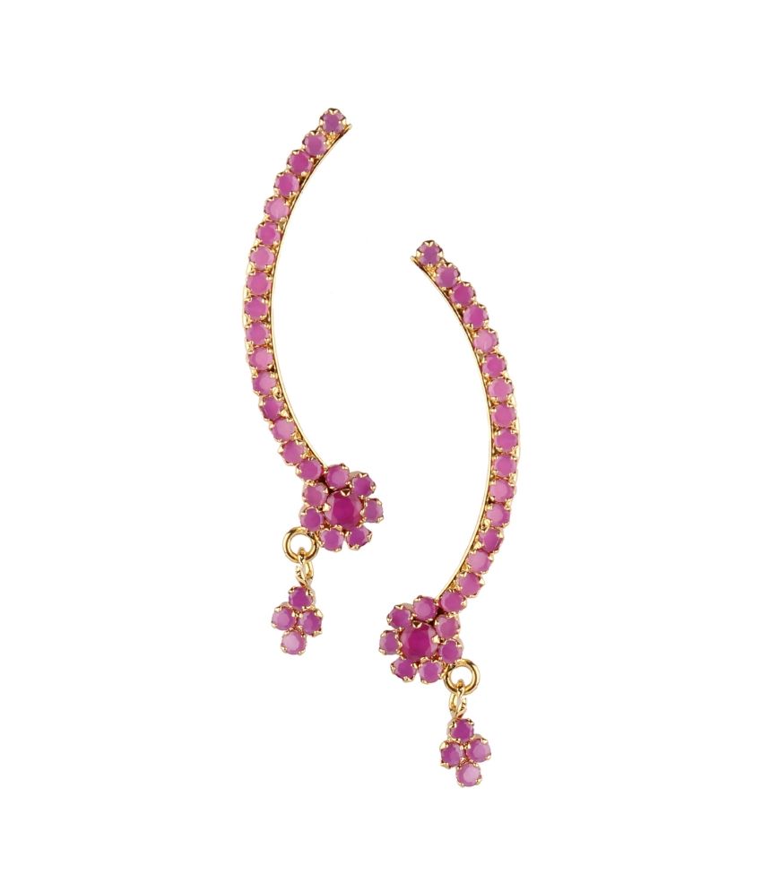 Parijaat Pink Alloy Ear Cuffs Buy Parijaat Pink Alloy Ear Cuffs