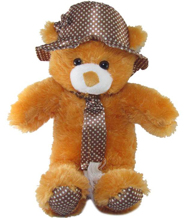     			Tickles Cap Teddy Stuffed Soft Plush Animal Toy (Size: 36 cm Color: Brown)