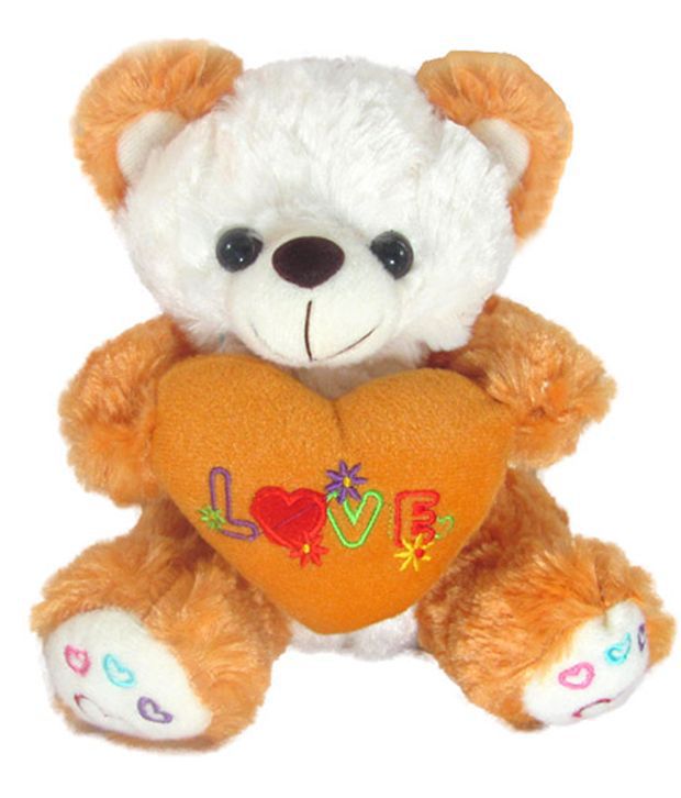     			Tickles I Love You Heart Teddy Stuffed Soft Plush Animal Toy (Size: 18 cm Color: Brown)