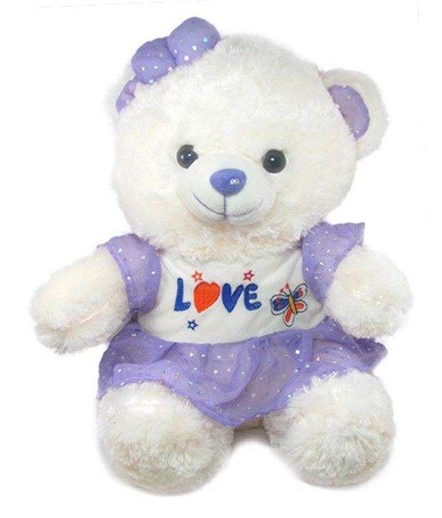     			Tickles Purple Teddy with Jacket Stuffed Soft Plush Animal Toy (Color:Purple Size: 40 cm)