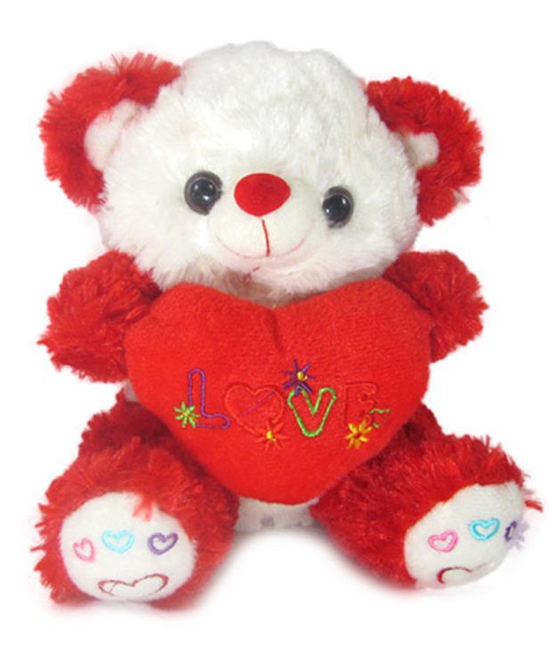     			Tickles Cute I Love You Heart Teddy Stuffed Soft Plush Animal Toy for Kids (Size: 18 cm Color: Red)