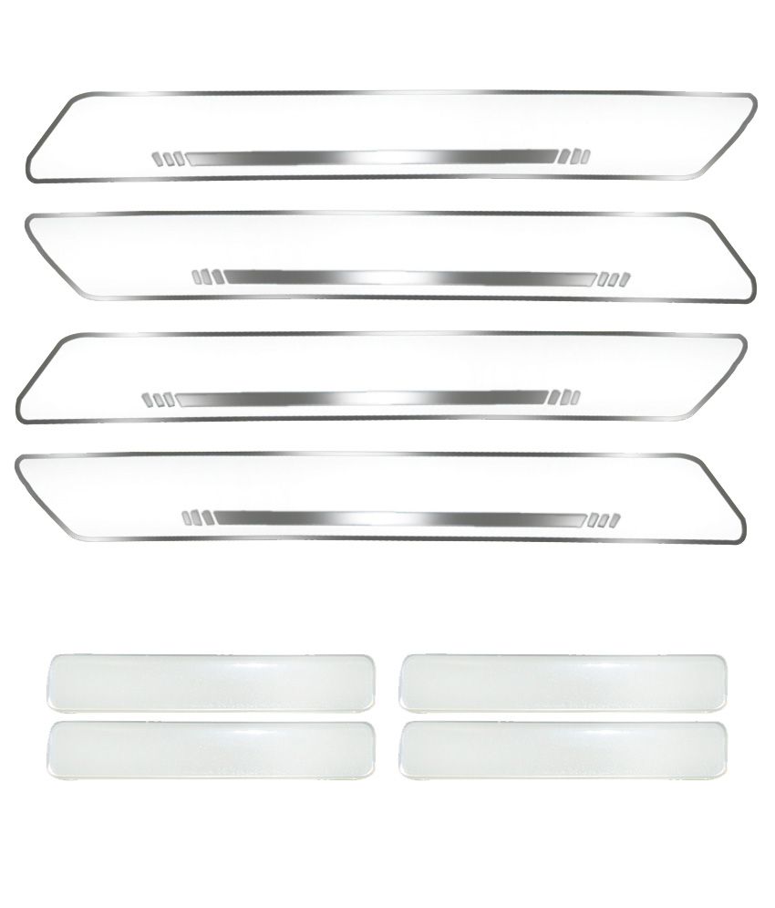 Autokraftz White Silicon Door And Bumper Guard For Hyundai I10 Buy