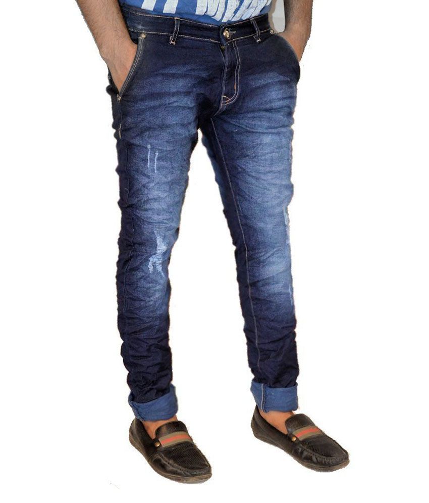 Cannabis Blue Slim Fit Jeans - Buy Cannabis Blue Slim Fit Jeans Online ...