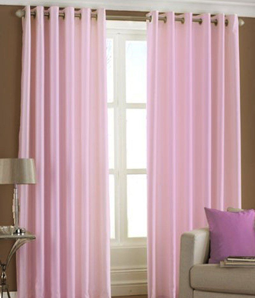 Tanishka Fabs Natural SemiTransparent Eyelet Door Curtain 7 ft Single