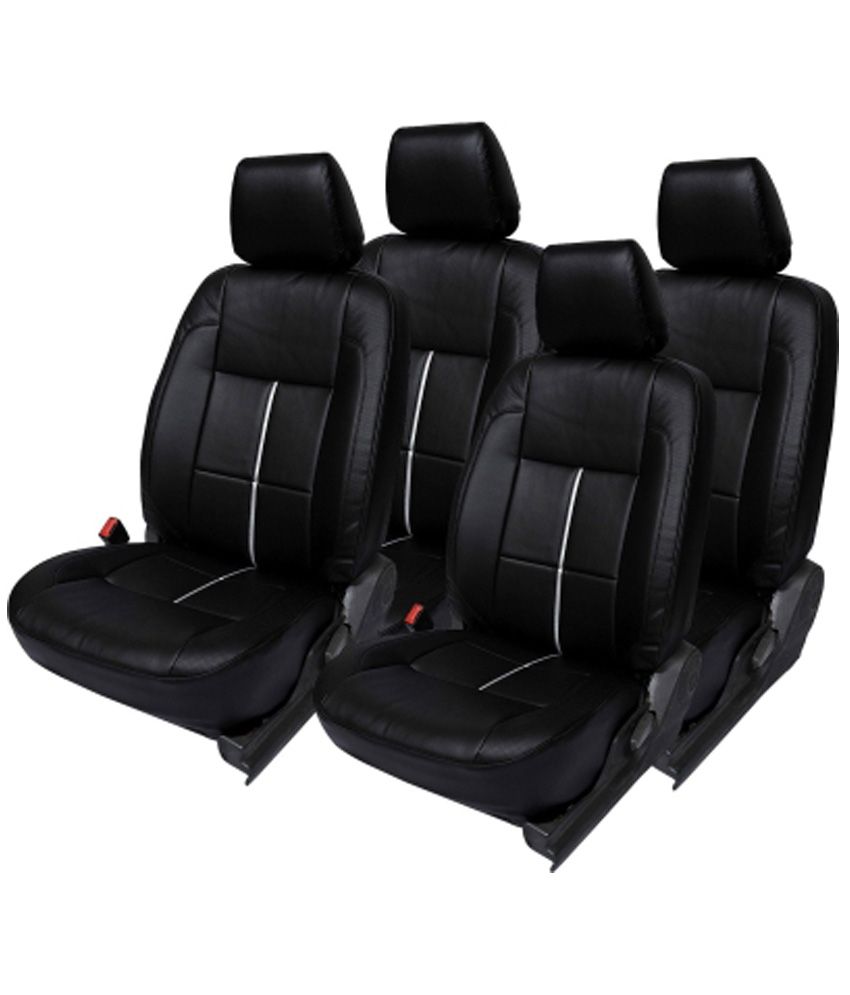 Elaxa Black Leatherite Car Seat Cover For Maruti Alto K10 Buy Elaxa
